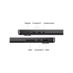 لپ تاپ اپل MacBook Pro MDE04 (2025) — بدنه MacBook Pro MDE04 (2025) از آلومینیوم درجه یک ساخته شده است که نه تنها حس لوکس بو…