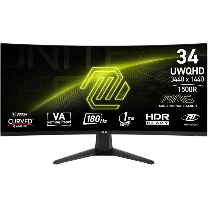 MSI MAG 346CQ مانیتور گیمینگ خمیده 34 اینچ ام اس آی مدل… — تصویر شاخص